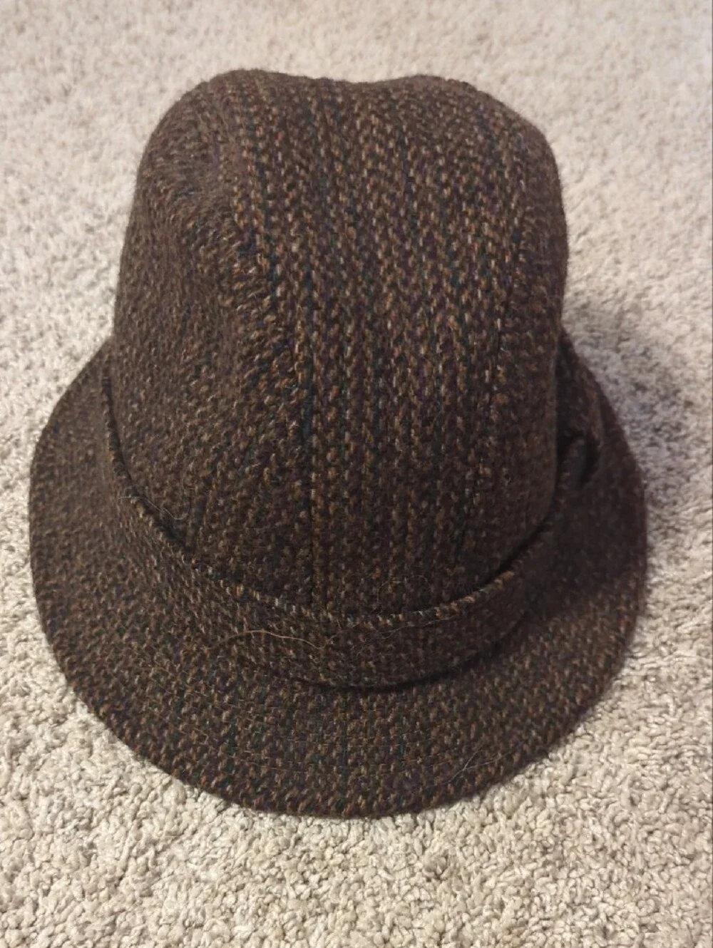 Totes Wool Medium Brown Tweed-Look Women’s Hat